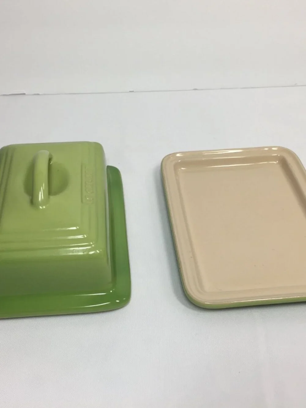 Le Creuset Butter Dish Heritage Green Stoneware